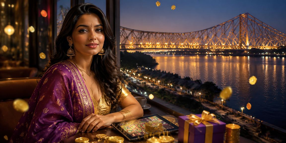 Kolkata player enjoying rummy on casino app with Indian aesthetics
